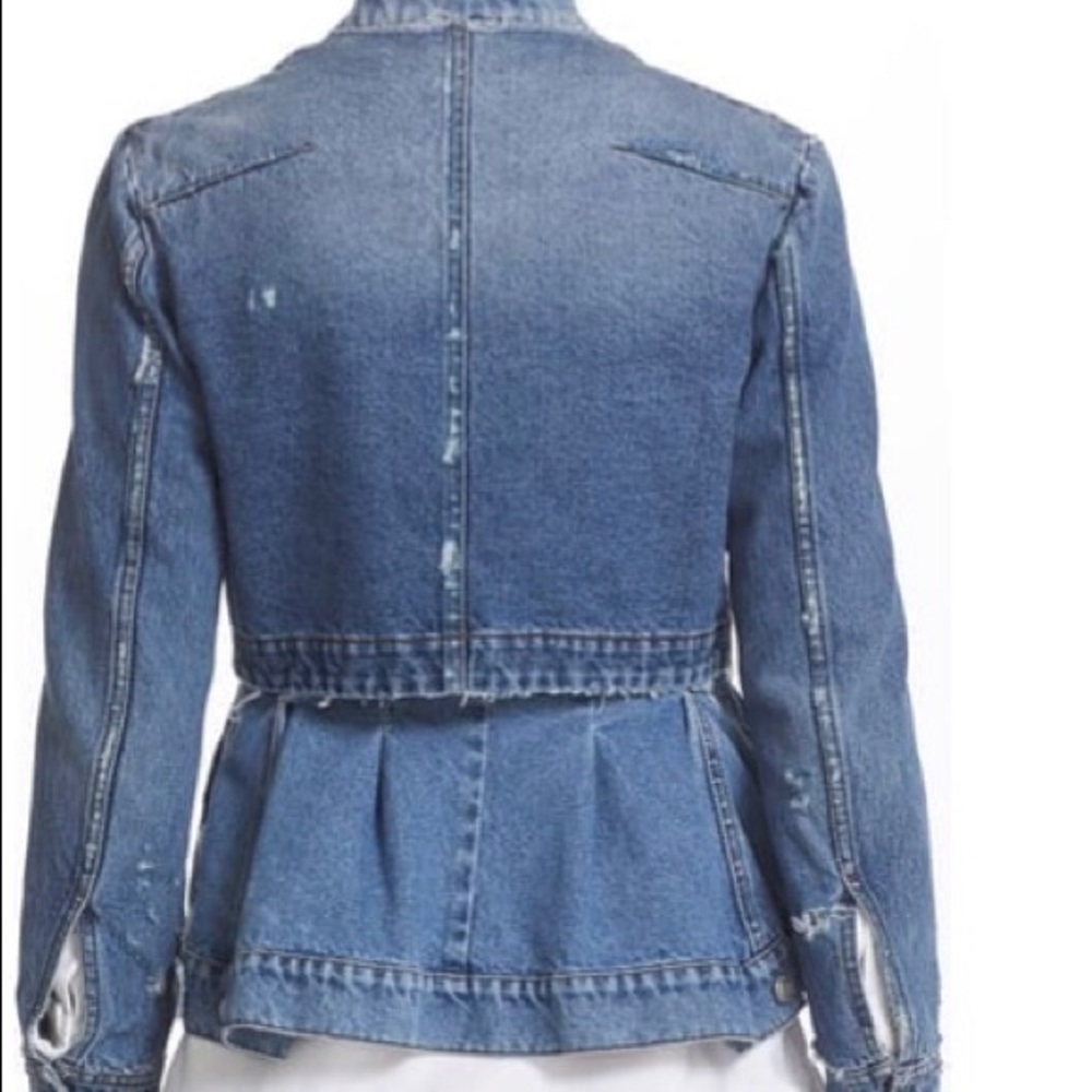 Peplum denim jacket by Alexander McQueen!